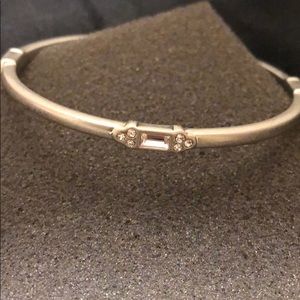 Lia Sophia Matte Silver Bangle
